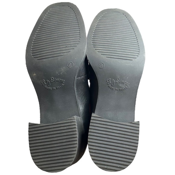 Vintage Y2K L.J Simone Women’s Chunky Heeled Black Loafers Size 8 - Picture 5 of 5